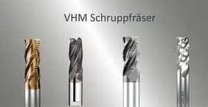 VHM-Schruppfräser sind Hochleistungsbohrer aus Vollhartmetall, die für das schnelle und effiziente Abtragen von großen Materialmengen beim Schruppen geeignet sind